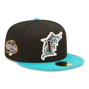 59fifty New Era Florida Marlins Ne Letterman Fitted Gorras Negros | GZ3851907