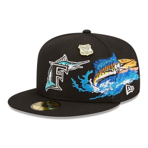 59fifty New Era Florida Marlins State Park Fitted Gorras Negros | SH0791825