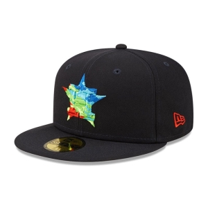 59fifty New Era Houston Astros Infrared Fitted Gorras Azules | IS9850721