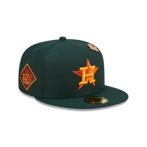 59fifty New Era Houston Astros Leafy Fitted Gorras Verdes | XI5096214