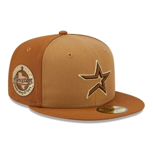 59fifty New Era Houston Astros Tri Tone Fitted Gorras Marrom | IU4398275