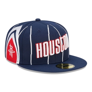 59fifty New Era Houston Rockets Authentics City Edition Fitted Gorras Azules | ZV7632850