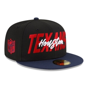 59fifty New Era Houston Texans NFL Draft Fitted Gorras Negros | ID4968537