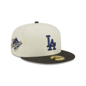 59fifty New Era La Dodgers MLB Chrome Fitted Gorras Blancos | LM9104756