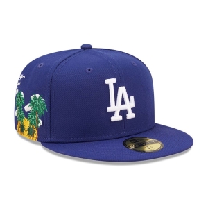 59fifty New Era La Dodgers MLB Cloud Fitted Gorras Azules | LT3702846