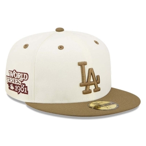 59fifty New Era La Dodgers MLB World Series Trail Mix Fitted Gorras Blancos | XJ6082349