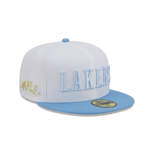 59fifty New Era La Lakers NBA Classic Fitted Gorras Blancos | GP9427635