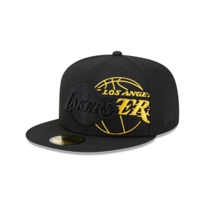 59fifty New Era La Lakers NBA Elements Fitted Gorras Negros | FO1768930