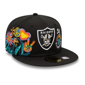 59fifty New Era Las Vegas Raiders Groovy Fitted Gorras Negros | CT9768415