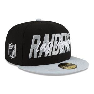 59fifty New Era Las Vegas Raiders NFL Draft Fitted Gorras Negros | BH3748602