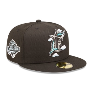 59fifty New Era Miami Marlins Comic Cloud Fitted Gorras Negros | KB8712463