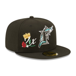 59fifty New Era Miami Marlins Crown Champs Fitted Gorras Negros | HC6920857