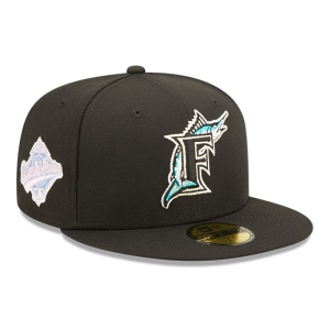 59fifty New Era Miami Marlins MLB Pop Sweat Fitted Gorras Negros | UH6450297