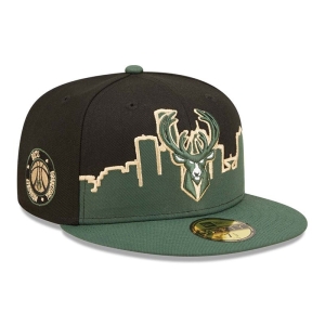 59fifty New Era Milwaukee Bucks NBA Tip Off 2022 Fitted Gorras Negros | FV7604395