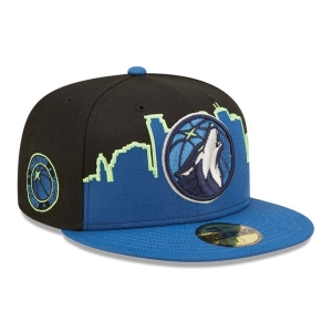 59fifty New Era Minnesota Timberwolves NBA 2022 Fitted Gorras Negros | RP4379082