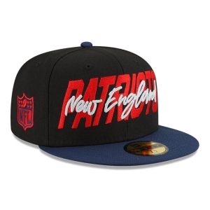 59fifty New Era New England Patriots NFL Draft Fitted Gorras Negros | UH7608543