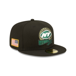 59fifty New Era New York Jets NFL Salute To Service Fitted Gorras Negros | MH4829157