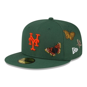 59fifty New Era New York Mets Felt X MLB Fitted Gorras Verdes | BH8930671