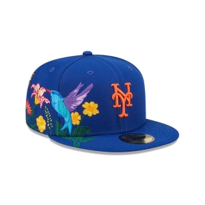 59fifty New Era New York Mets MLB Blooming Fitted Gorras Azules | YS5867302