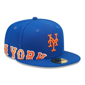 59fifty New Era New York Mets MLB Side Split Fitted Gorras Azules | JW4376508