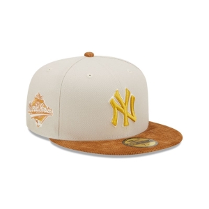 59fifty New Era New York Yankees Cord Visor Fitted Gorras Creme | IA9037651