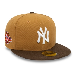 59fifty New Era New York Yankees Fall Colours Contrast Visor Fitted Gorras Marrom | CQ3590128