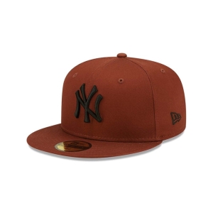 59fifty New Era New York Yankees League Essentials Fitted Gorras Marrom | TA3965801