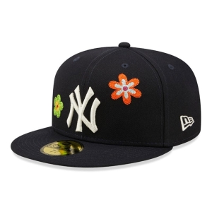 59fifty New Era New York Yankees MLB Patch Fitted Gorras Azules | QO2650347