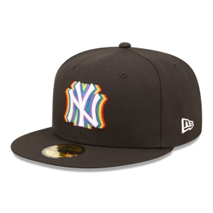 59fifty New Era New York Yankees MLB Prismatic Fitted Gorras Negros | AU3786915