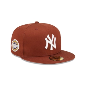 59fifty New Era New York Yankees Patch Fitted Gorras Marrom | WT8547369