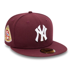 59fifty New Era New York Yankees Side Patch Fitted Gorras Rojos | CJ5930241