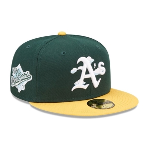 59fifty New Era Oakland Athletics Comic Cloud Fitted Gorras Verdes | OW9723018