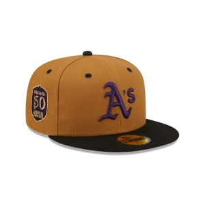 59fifty New Era Oakland Athletics Fitted Gorras Marrom | KN7285634