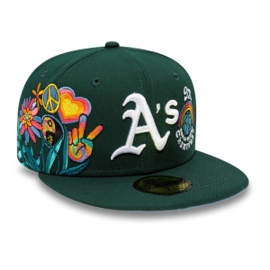 59fifty New Era Oakland Athletics Groovy Fitted Gorras Verdes | TA2901378