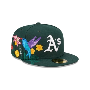 59fifty New Era Oakland Athletics MLB Blooming Fitted Gorras Verdes | YU7091524