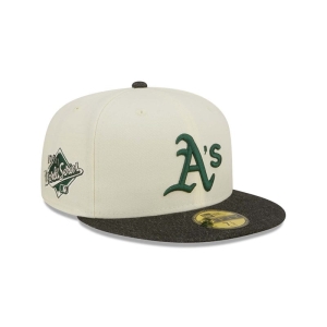 59fifty New Era Oakland Athletics MLB Chrome Fitted Gorras Blancos | LB2648501