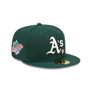 59fifty New Era Oakland Athletics MLB Team Heart Fitted Gorras Verdes | YE9782560