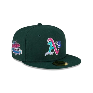 59fifty New Era Oakland Athletics Polarlights Fitted Gorras Verdes | OX1936074