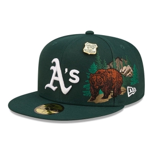 59fifty New Era Oakland Athletics State Park Fitted Gorras Verdes | HY9527143