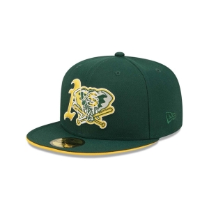 59fifty New Era Oakland Athletics Team Colour Fitted Gorras Verdes | GE3564021