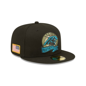 59fifty New Era Panthers NFL Salute To Service Fitted Gorras Negros | YJ6270984