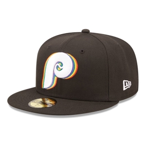 59fifty New Era Philadelphia Phillies MLB Prismatic Fitted Gorras Negros | UZ1378926