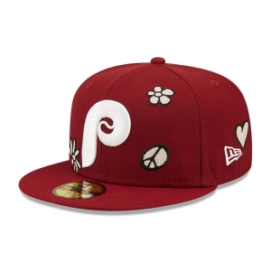 59fifty New Era Philadelphia Phillies MLB Sunlight Pop Gorras Rojos | WL4567380