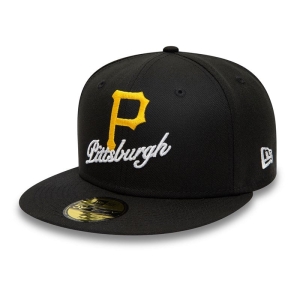 59fifty New Era Pittsburgh Pirates Dual Logo Fitted Gorras Negros | XS4793061