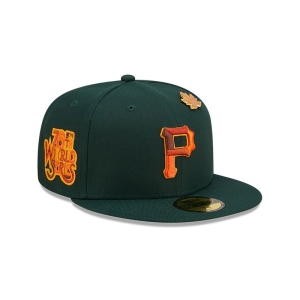 59fifty New Era Pittsburgh Pirates Leafy Fitted Gorras Verdes | PF6342179