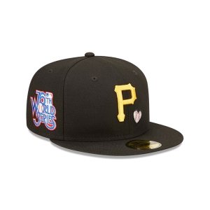 59fifty New Era Pittsburgh Pirates MLB Team Heart Fitted Gorras Negros | RQ4613825