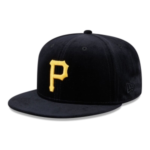 59fifty New Era Pittsburgh Pirates Velvet Fitted Gorras Negros | DI3872401