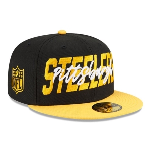 59fifty New Era Pittsburgh Steelers NFL Draft Fitted Gorras Negros | EB5204917