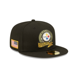 59fifty New Era Pittsburgh Steelers NFL Salute To Service Fitted Gorras Negros | YL2684013