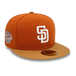 59fifty New Era San Diego Padres Fall Colours Contrast Visor Fitted Gorras Naranjas | QT4023769